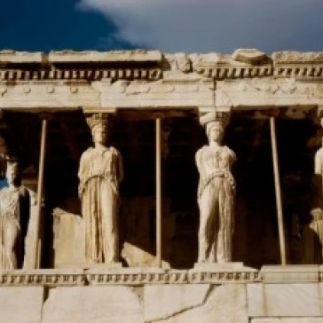 Porch of Maidens (Caryatides)  Erectheum  Greek Art   Marble  Acropolis Museum  Athens  Greece Poster Print (24 x 36)