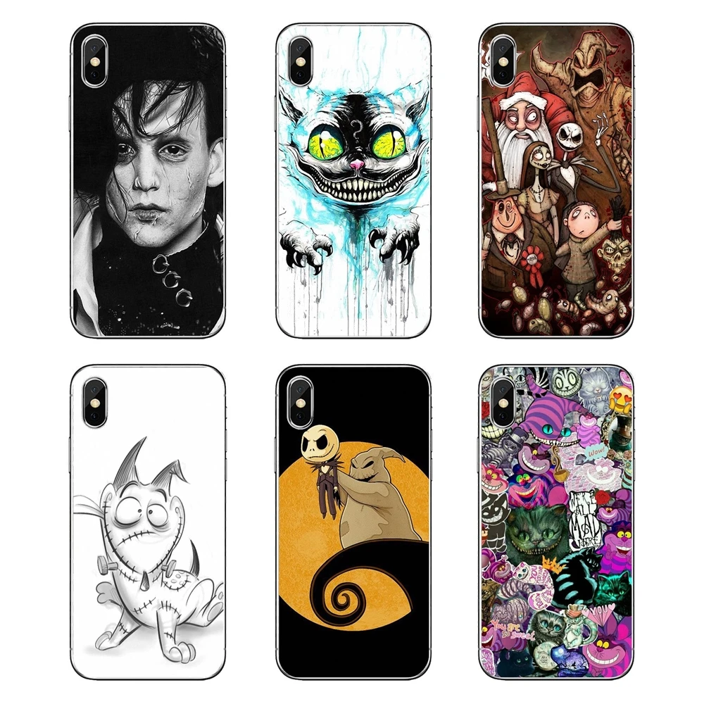 

For Samsung Galaxy A5 A6 A7 A8 A9 J4 J5 J7 J8 2017 2018 Plus Prime Tim Burton Transparent Soft Shell Covers