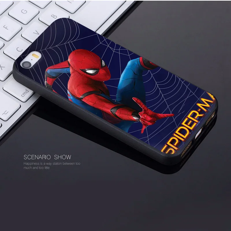 Maiyaca Marvel Человек-паук Человек комиксы выпускников Coque основа чехол для телефона для Apple iPhone 8 7 6 6 S Plus X 5 5S SE 5C крышка