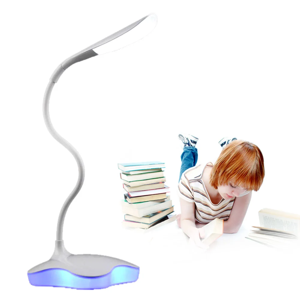 

Reading Desk Lamp Book Light Dimmable Flexible USB Rechargeable Bedside Bedroom Table Lamp QP2