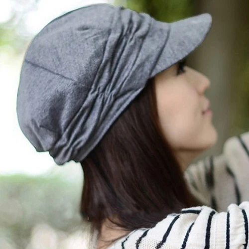 Новая женская модная плиссированная Кепка кепка Повседневная s шляпа с полями для путешествий
