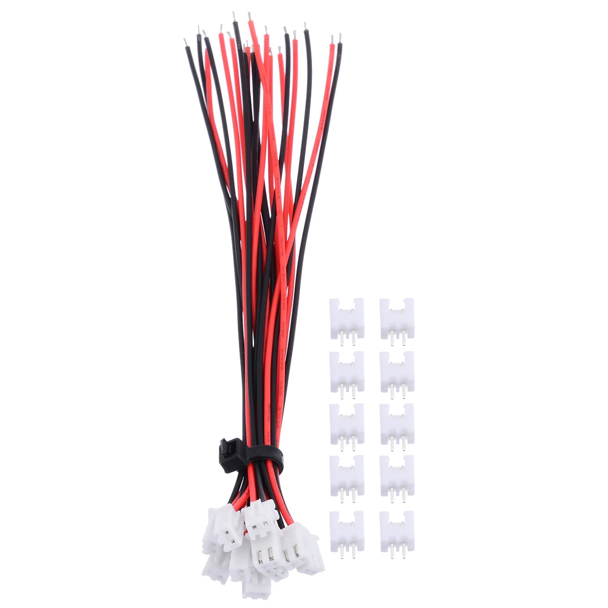 10 Sets Mini Micro 2 Pin JST XH  Connector Plug 2.54mm With 24AWG Wires Cables 150mm Length