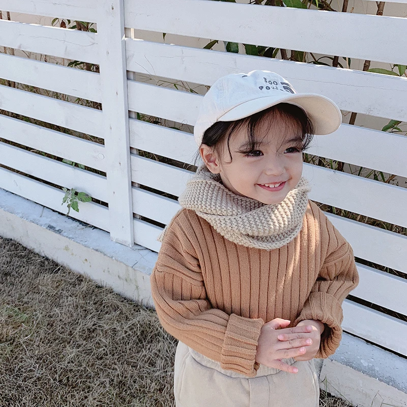 

Baby Girls Autumn Winter Leisure Pure Color Thicking Warm Turtleneck Knit Sweater Children Long Sleeve Tops Kids Clothing