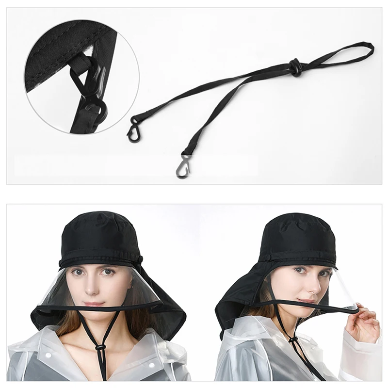 women's rain hat with chin strap