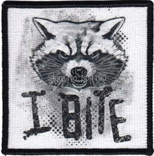 

3" Guardians of the Galaxy Rocket Raccoon I Bite Movie TV Series Costume Embroidered Emblem applique iron on patch