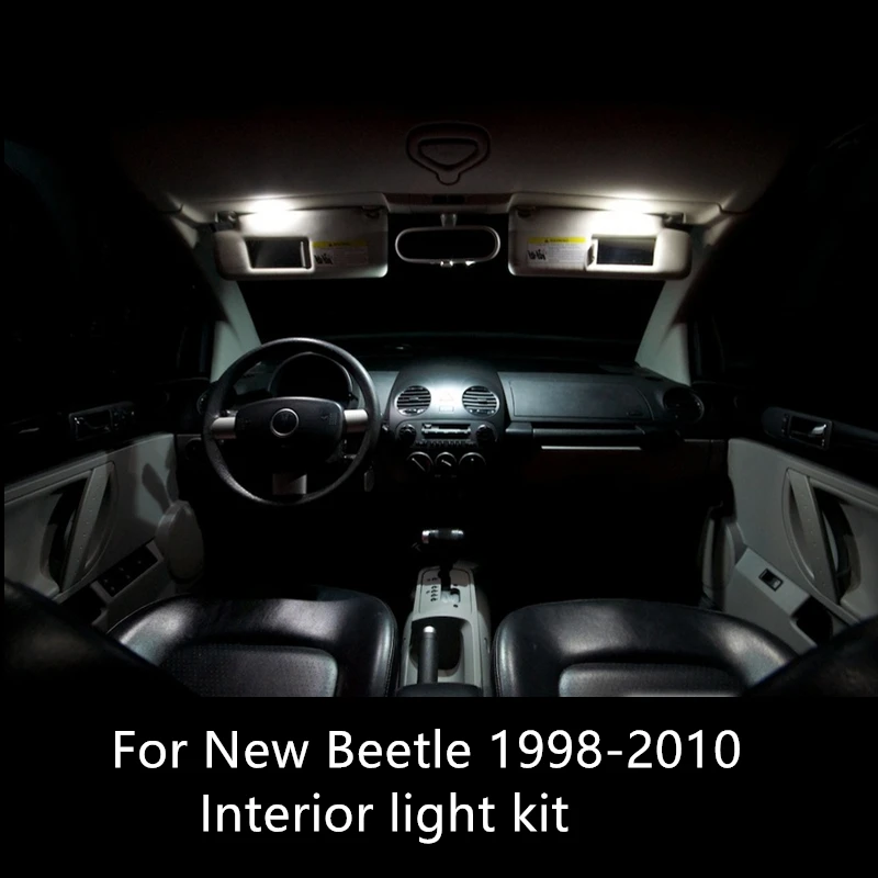 

Shinman 5x canbus Error Free Interior LED Light Package Kit for VW New Beetle 1998-2010 car accessories reading dome lights