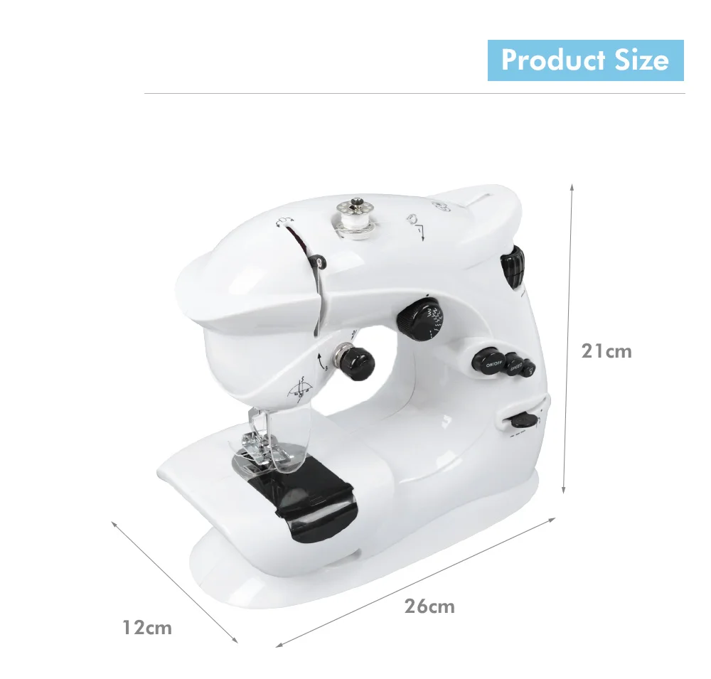 Электрическая швейная машина многофункциональная Бытовая мини-Электрический Ручной Светильник для ног двойная нить Pendal швейная машина EU PLUG