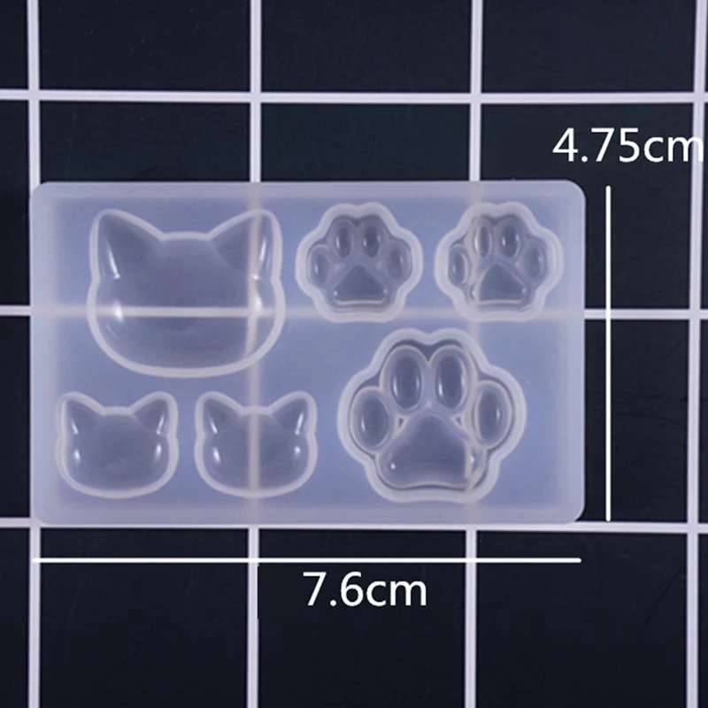 Cat Bear Paw Сердце Луна Звезда силиконовая формовочная Смола Силиконовые формы ручной работы Diy ювелирных изделий эпоксидной смолы