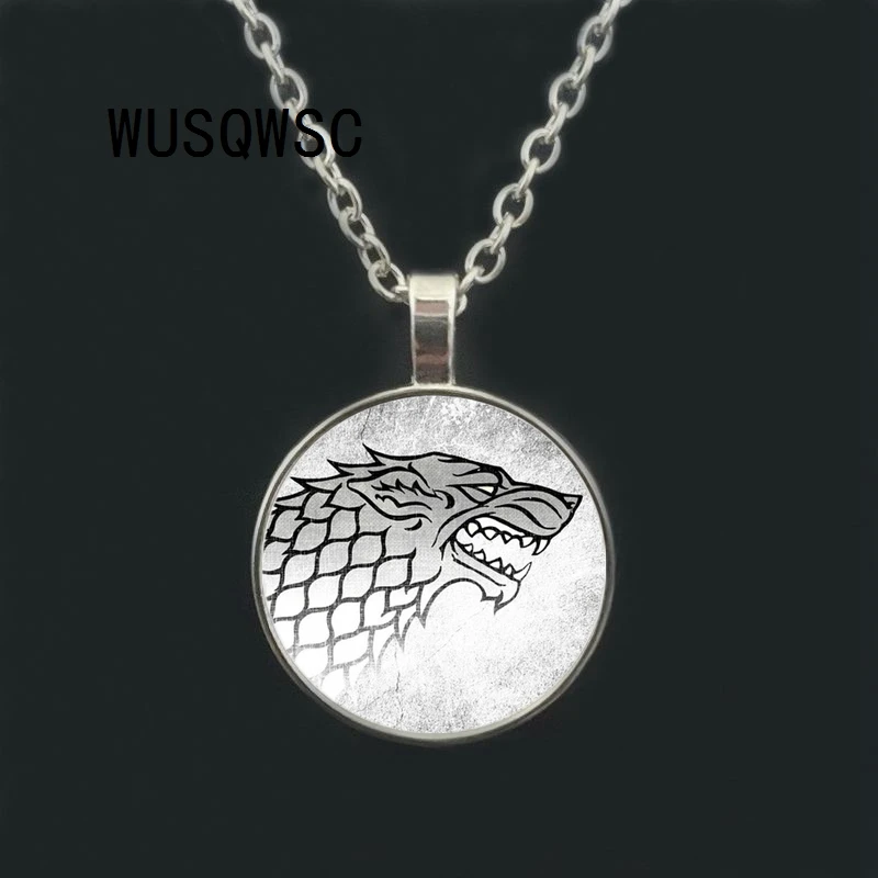 

WUSQWSC Movie Necklace Of Song Of Ice And Fire Game Of Thrones Strongly Wolf Pendant silver necklace for women Jewelry