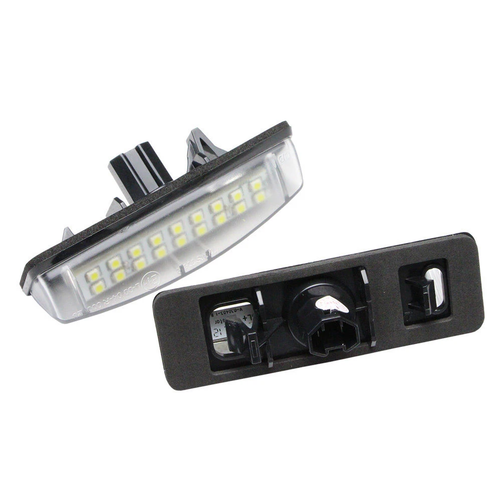 QCDIN 1 Pair 18 LEDs License Plate Lights Lamps Bulbs White 6500K For