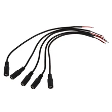 Wholesale 5 x DC Connection Cable CCTV Camera Adapter Cable Connector Female Power Cord