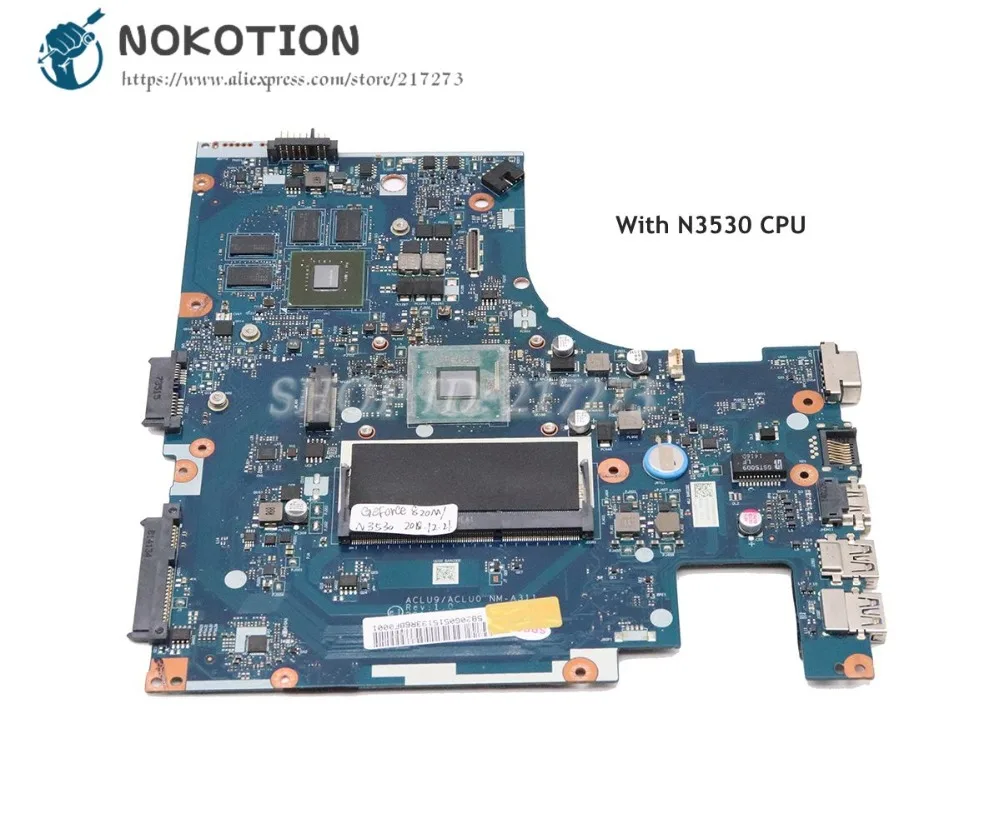 NOKOTION для Lenovo ideapad G40-30 материнская плата ноутбука 14 дюймов SR1W2 N3530 CPU 820M 1 ГБ ACLU09 NM-A311