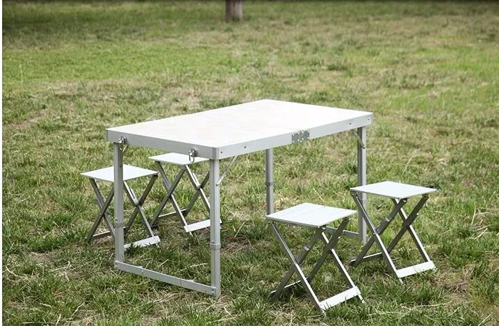 Открытый складной стол стулья набор чемодан портативный стол кемпинг стол