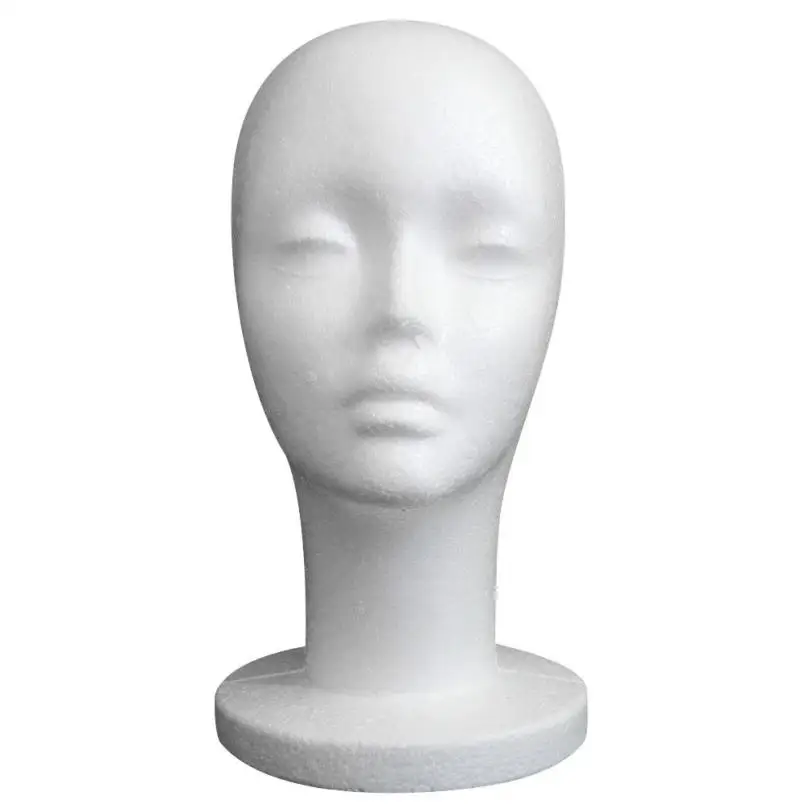 Женская модель головы женский стирофомовый манекен голова манекена модель пены парик для волос, очков Дисплей женской модели головы Прямая