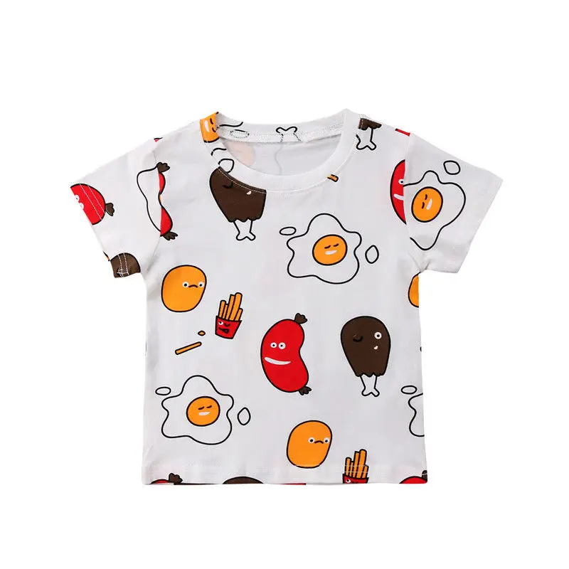 Newborn Toddler Baby Girls Boys T shirts Short Sleeve Vegetable Tops