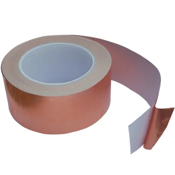 

10MM X 30M Adhesive Single Face Electric Conduction Copper Foil Tape EMI Shielding and Snail Barrier Conductive Masking Tape