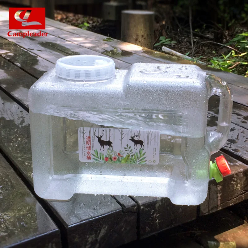 Campleader 12L Camping Bucket Quartet PVC Car Bucket with Faucet Driving Car Thickening White Transparent Bucket CL002 Campleader 12L Camping Bucket Quartet PVC Car Bucket with Faucet Driving Car Thickening White Transparent Bucket CL002