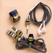 

Good Gifts Lovely Cartoon USB Cable Earphone Protector Set with Cable Winder stickers Spiral Cord protector For iphone 5 6 6s 7