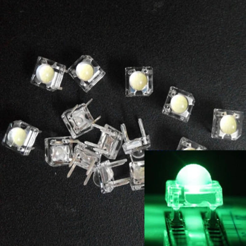 

10Pcs 5mm F5 Piranha LED Green Round Head Super Bright Light Emitting Diode New
