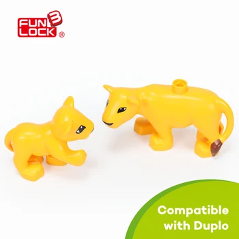 

Funlock Duplo Toys Blocks Big Leopard,Small Leopard Duplo Blocks Toy For Kid