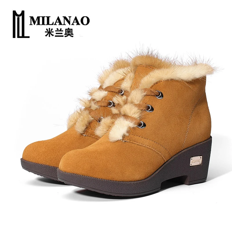 

Winter new sermon female boots fashion boots female pure color plus velvet Warm shoes
