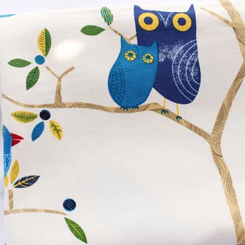 

Bluebird owl tree canvas full cotton fabric