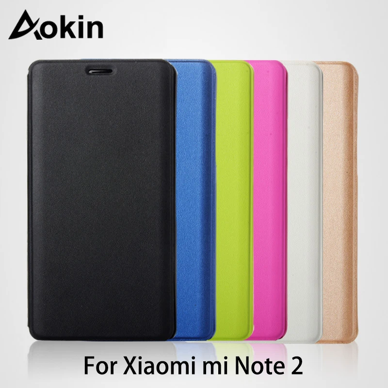 

Aokin Original Smart Flip Case for XiaoMi Mi Note 2 PU Leather Thin Magnetic Cover For Xiaomi Note2 Capa Sleep Wake Up Coque