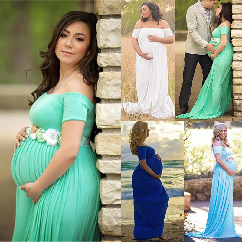 Новое летнее круживное для биременных платьев для беременных реквизит для фотосессии длинное платье для беременных