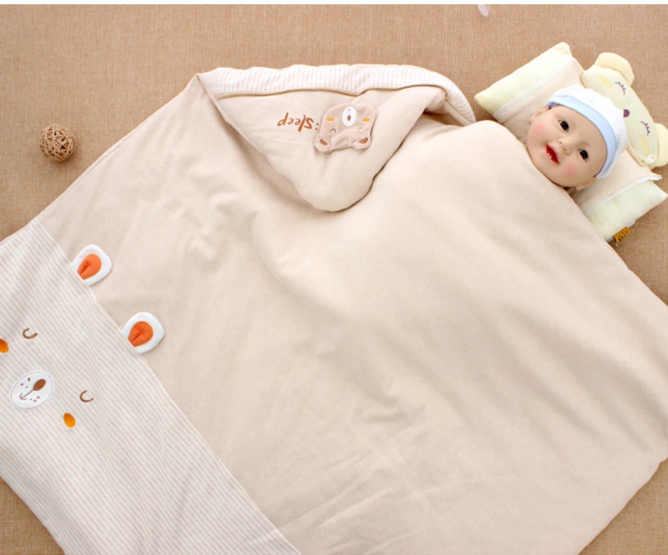 Цветное хлопковое детское одеяло, Зимняя Толстая съемная внутренняя подкладка, комплекты постельного белья, одеяло для новорожденных, дизайнерское детское одеяло с рисунком животных