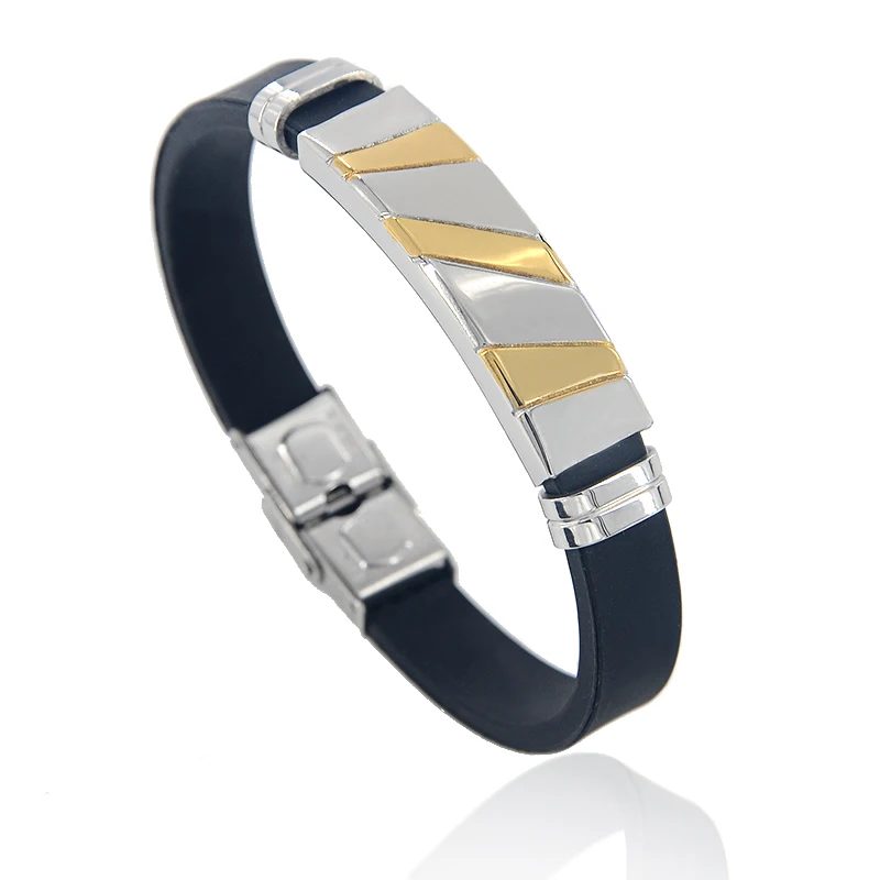 Top Quality Gold Color Stainless Steel Bangle Bracelet Sample Design Top Quality Gold Color Stainless Steel Bangle Bracelet Sample Design Men Fashion Silicone Bracelets Jewelry Z 428 In Charm From