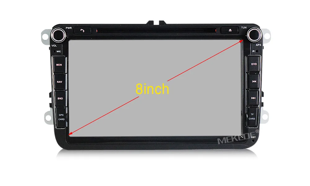 Top 4G wifi BT MEKEDE Octa 8 Core Android 9.1 2G RAM 32GB ROM 8inch 2 Din Car DVD GPS Navi Radio Player For VW Skoda Octavia 2 5