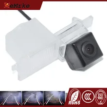 EEMRKE Para Ssangyong Kyron Actyon Korando Rexton CCD HD Retrovisor Do Carro Da Câmera Com Faixas Invertendo Trajetória de Orientação