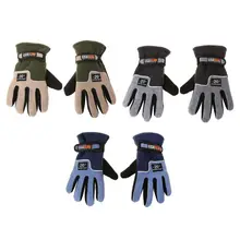 Zimowe polarowe termiczne ciepłe rowerowe rękawice narciarskie kolarstwo na świeżym powietrzu rękawice do jazdy(China)