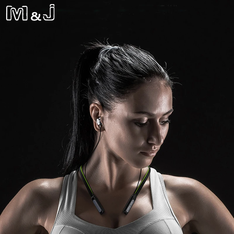 M J HT1 Wireless Bluetooth Earphone 10 Hours Playtime with Microphone Sport Stereo V4 1 Bluetooth Earphone For iPhone Android