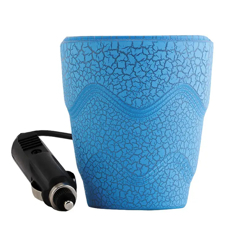 Dual USB 1A 2.1A Cup Holder LED Voltmeter Lighter Socket Car Ice Crack Color Change Cup Typecharger Adapter - Название цвета: blue color