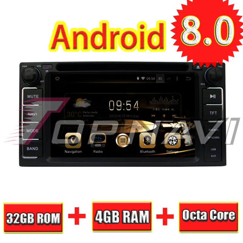 TOPNAVI 6 2 ''Octa Core Android 8 0 Автомобильный GPS-навигатор для Toyota Universal RAV4 FJ CRUISER Radio DVD
