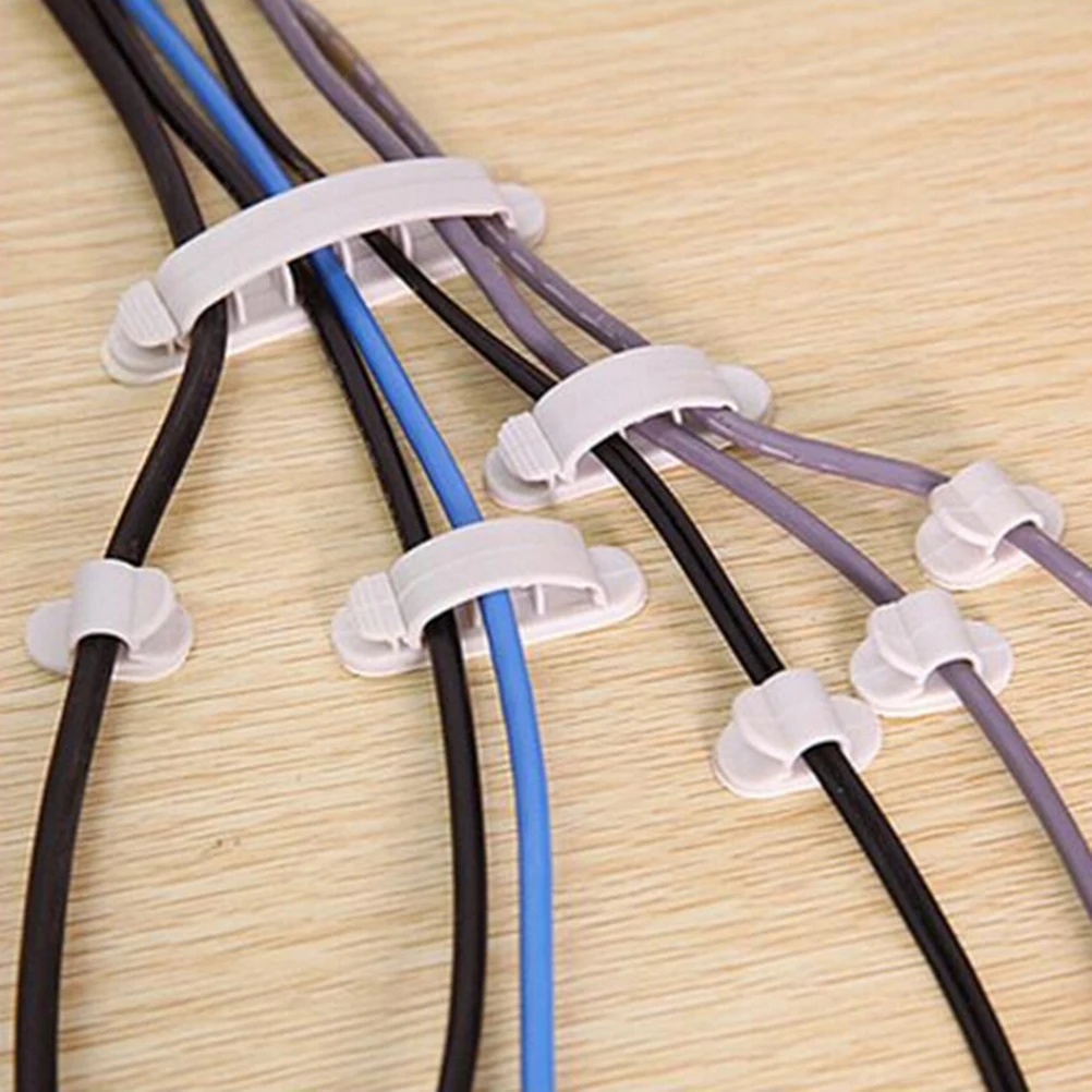 

10pcs S/M/L Cord Clips Adhesive Electrical Wire Collector Cable Collator Line Organize Household Cable Holders Storage Racks