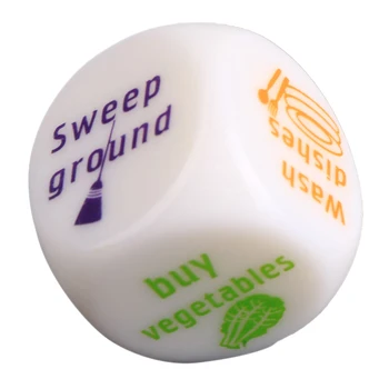 

1Pc Funny Couples Families Game Dice Fun Blocks GameToys Familiy Housework Dice Division of Housework Dice Blocks