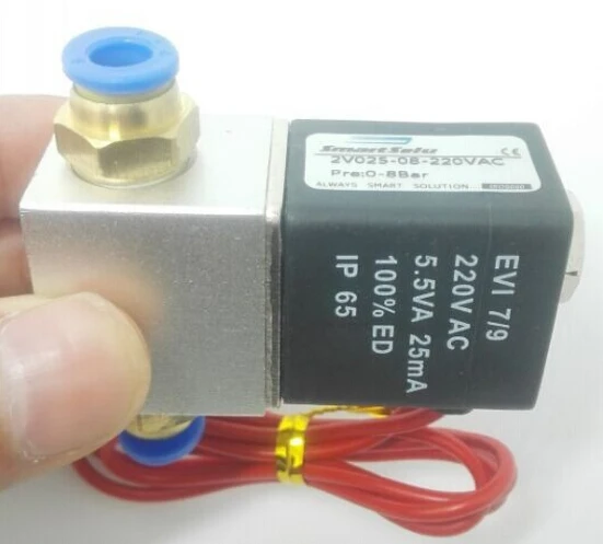 

Free shipping Normally closed Solenoid valve with fittings 2V025-08 220VAC 1/4" , high qulity , 2V sereis two way valve