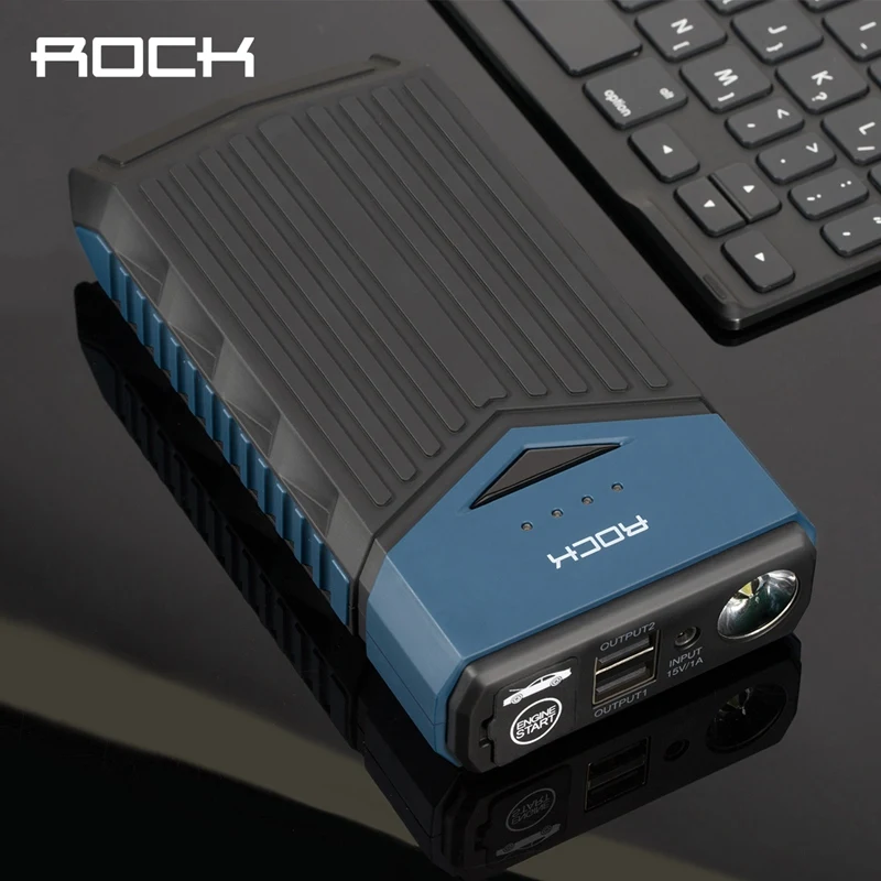 Emergency Battery Charger Car Jump Power Bank Starter 10000mAh ROCK Multi Function Car Emergency Start Powerbank