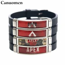 Canuo, мужской браслет Apex Legends, Новое поступление, браслет из нержавеющей стали с логотипом игры, модные подарки для мужчин и мальчиков, очаровательный браслет, ювелирное изделие