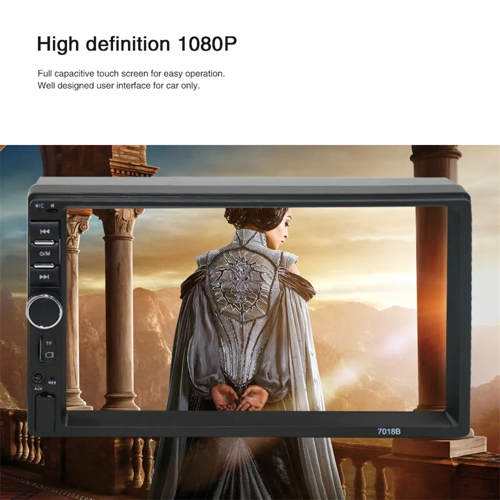 7018B двойной 2 Din Автомобильный видеоплеер 7 дюймов мультимедиа сенсорного экрана MP5 плеер USB FM bluetooth Поддержка камеры заднего вида