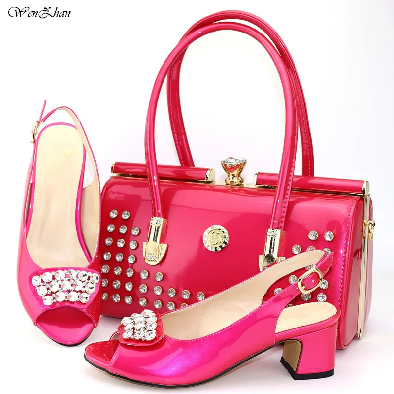 Correspondre 44 Chaussures Pink Assortis Style coffee Sacs Mariage 38 Et Les Couleur Avec 6 Vin Pour C812 Unique Cm wine À Nigeria 6 Partie Rose Sac 8 black R57wSx