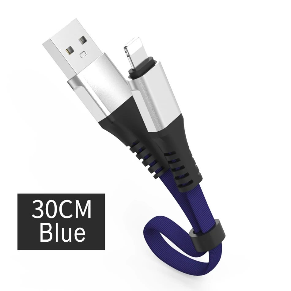 !ACCEZZ USB Charge Data Cable Lighting For iphone XS MAX XR X 8 7 6 6S 5S Plus Charging Cables For iPad Mini Short Charger Line (15)