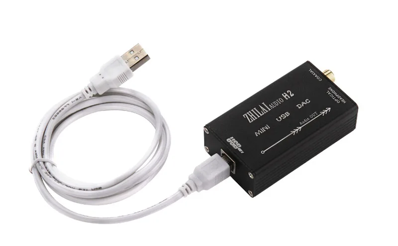 

2017 ZHILAI H2 External Computer Sound Card USB DAC Decoder USB Transfer Optical Fiber Coaxial Signal Output for Audio amp Black