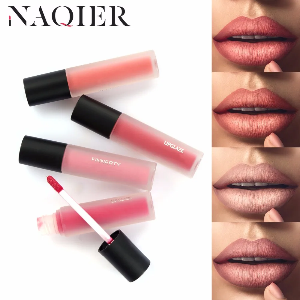 

NAQIER 12 Colors Lip Gloss Makeup Matte Lip Glaze Waterproof Lasting Liquid lipstick nude cosmetics Moisturizing lips gloss