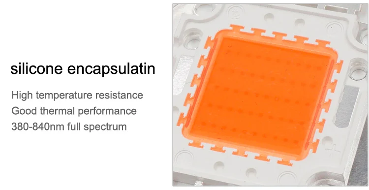 Светодиодный чип 10 Вт, 20 Вт, 30 Вт, 50 Вт, полный спектр, 380 нм~ 780 нм, высокая мощность, яркий светильник, 9-34 в, нужен драйвер, лучше для роста растений