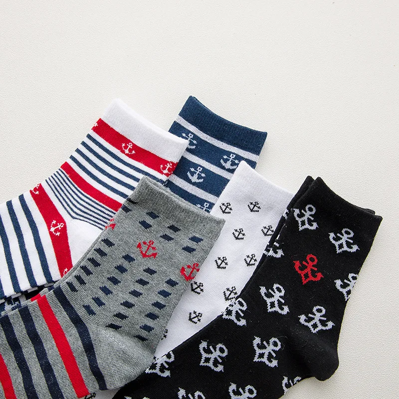 

IOLPR Harajuku Men Happy Socks Fashionable Color Print Striped Men'S Hip Hop Socks Pure Cotton Socks Men Kate Long Short Sox