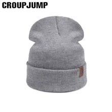 Группа JUMP модный бренд вязаные шапки женские зимние шапки мужские толстые хлопковые шапки унисекс Зимние шапочки шапки аксессуары