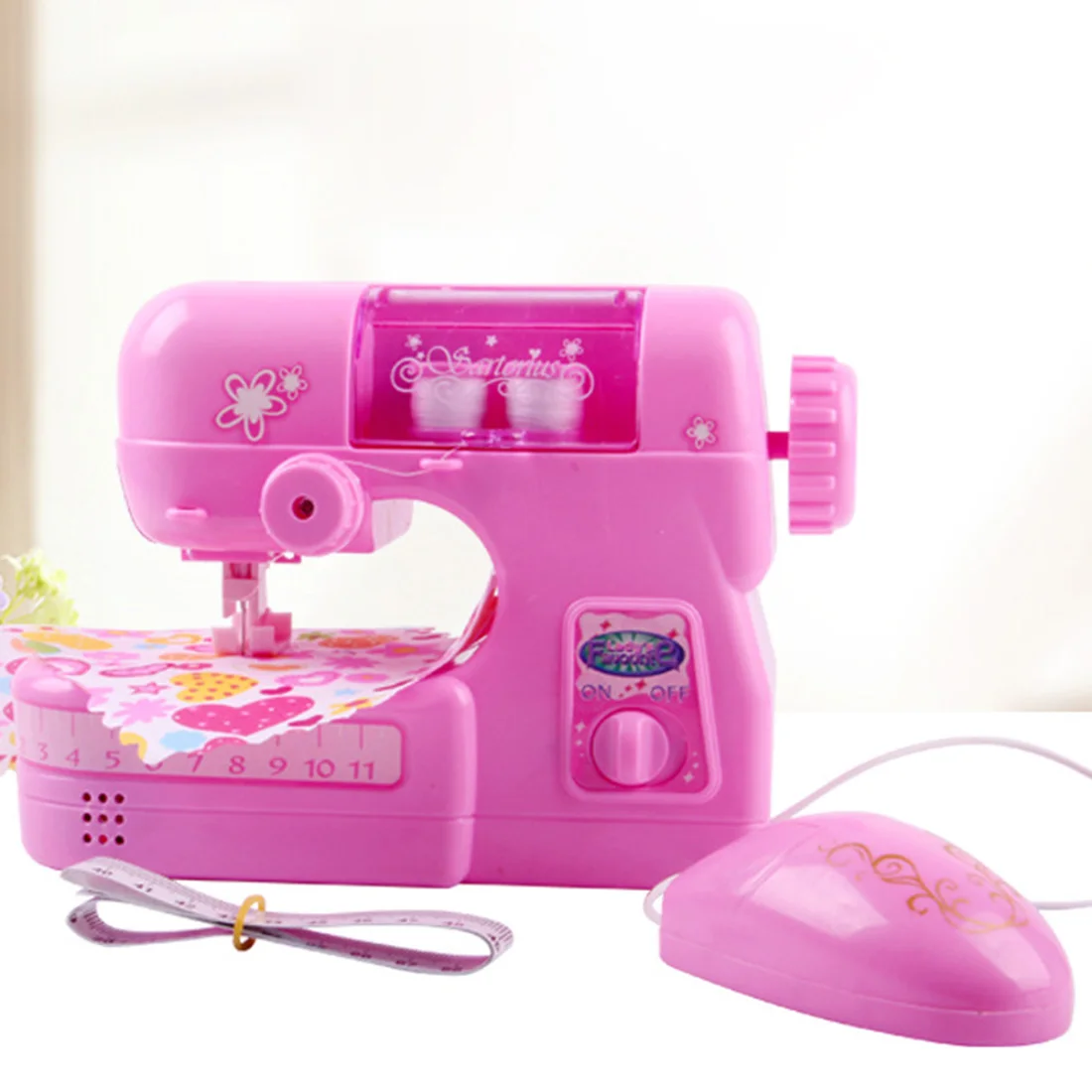 

Children Pretend Play Toy Sewing Machine Playset With Ruler Occupations Toys Early Development Toys For Kids Girls Play Set